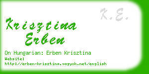 krisztina erben business card